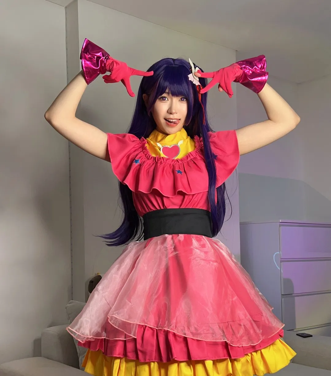 MeriolChan海外Coser 粉色角色Cosplay服装造型