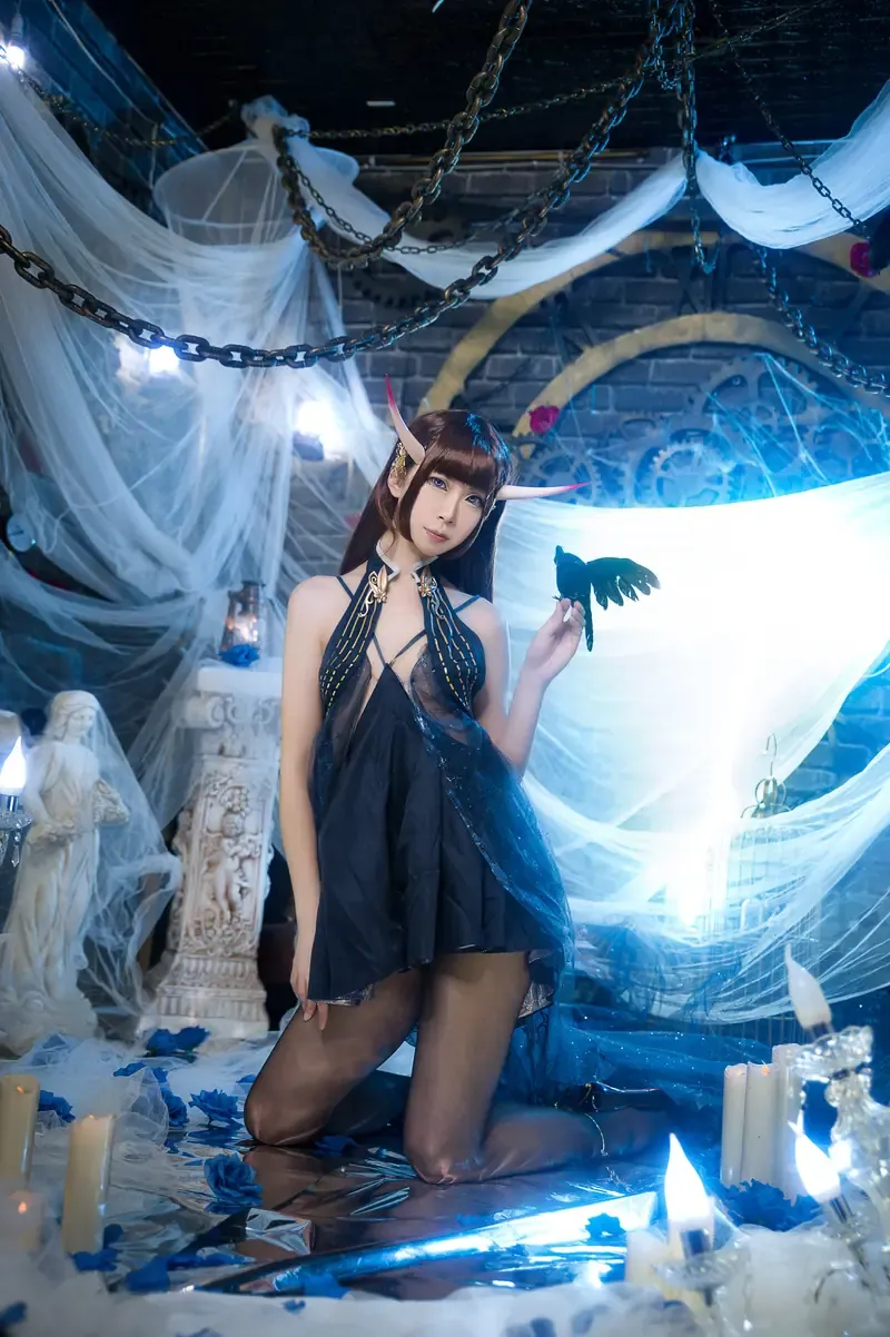 Aery Tiefling海外Coser Aery Tiefling暗色幻想Cosplay场景照片