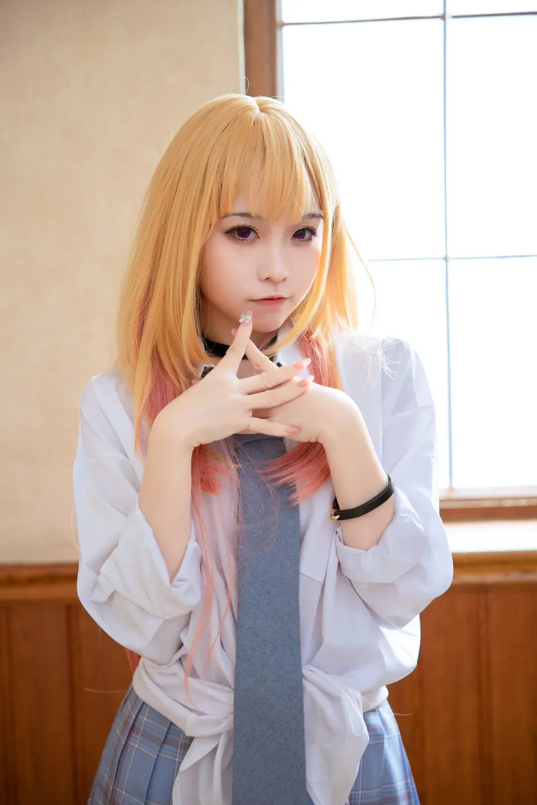 G44不会受伤COSPLAY作品与海外Coser G44不会受伤金色假发角色造型照片