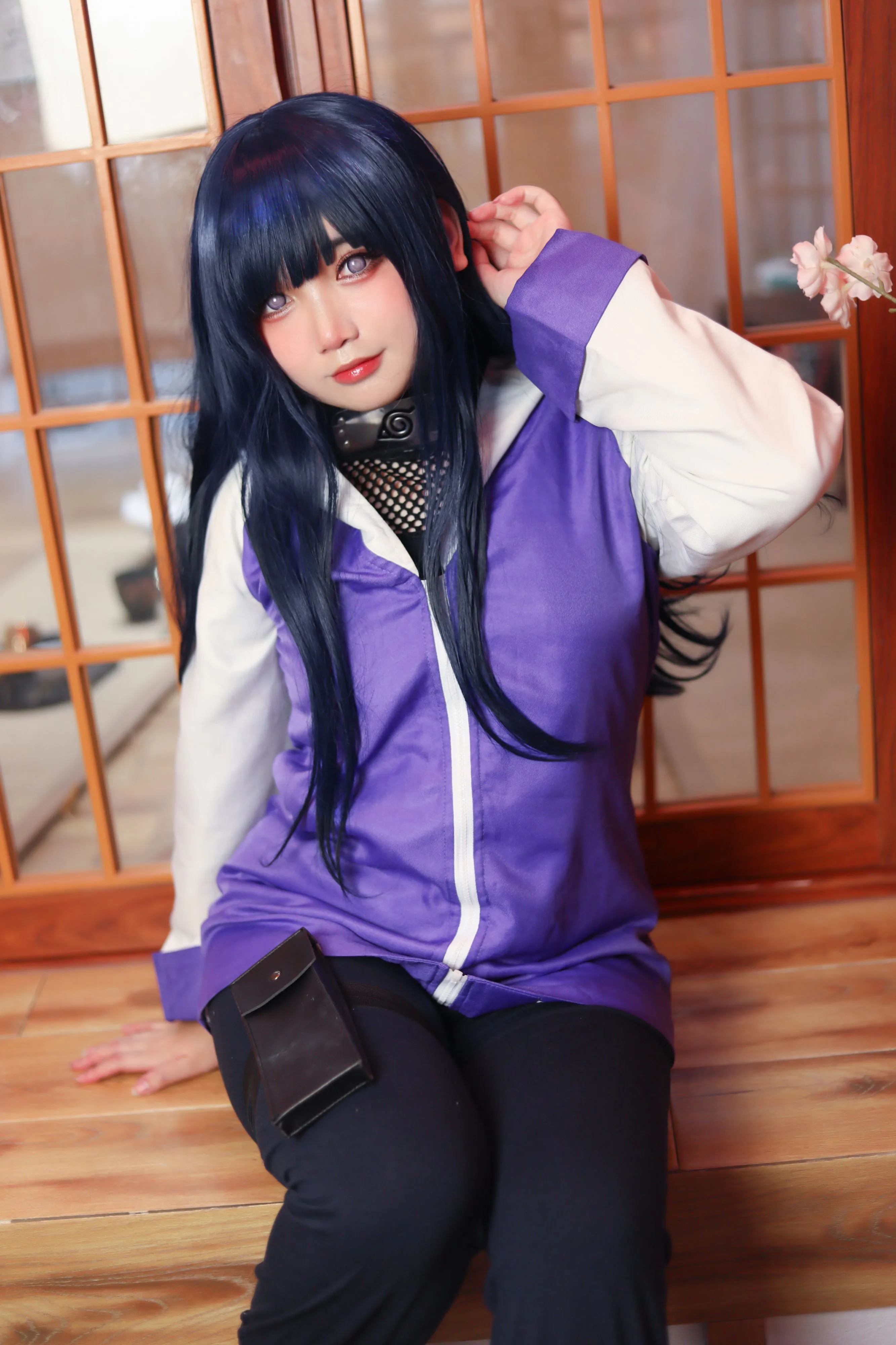 Maria Desu海外Coser Maria Desu 紫色服装长发造型Cosplay照片