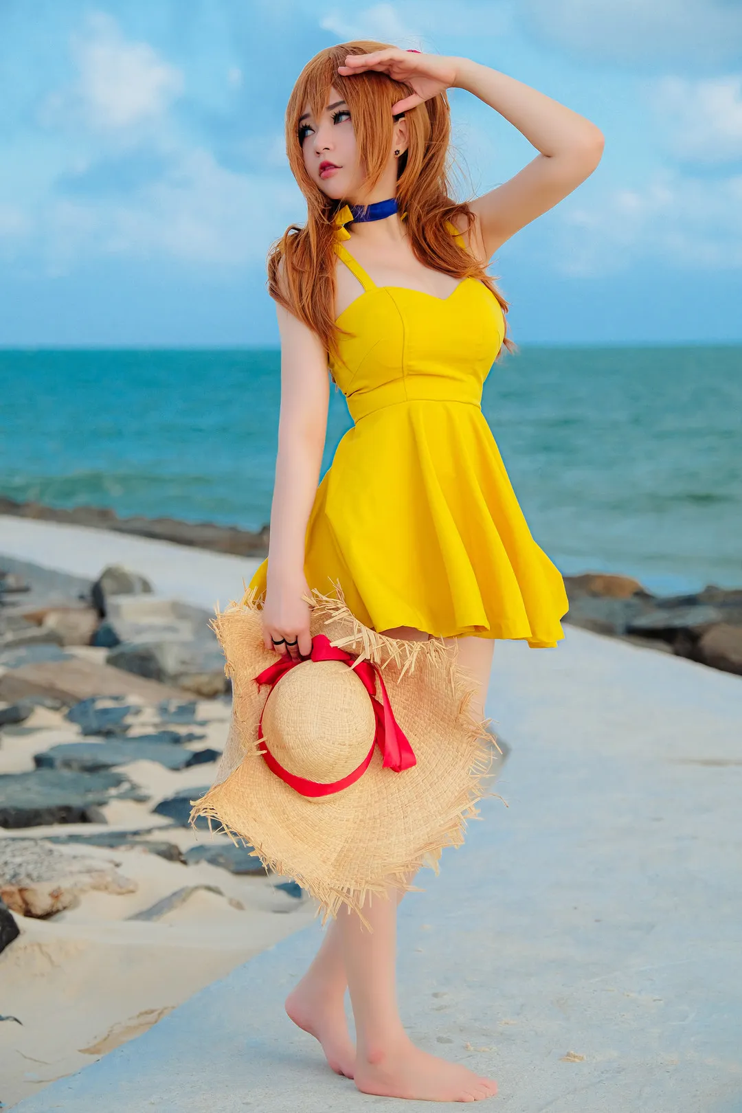 PotatoGodzilla cosplay PotatoGodzilla灰色针织服装造型照片