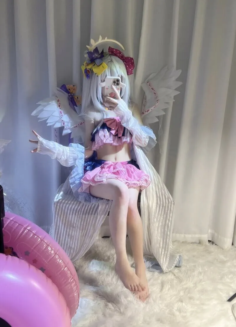 shibachipipa cosplay海外 shibachipipa白色长发幻想系服饰照片