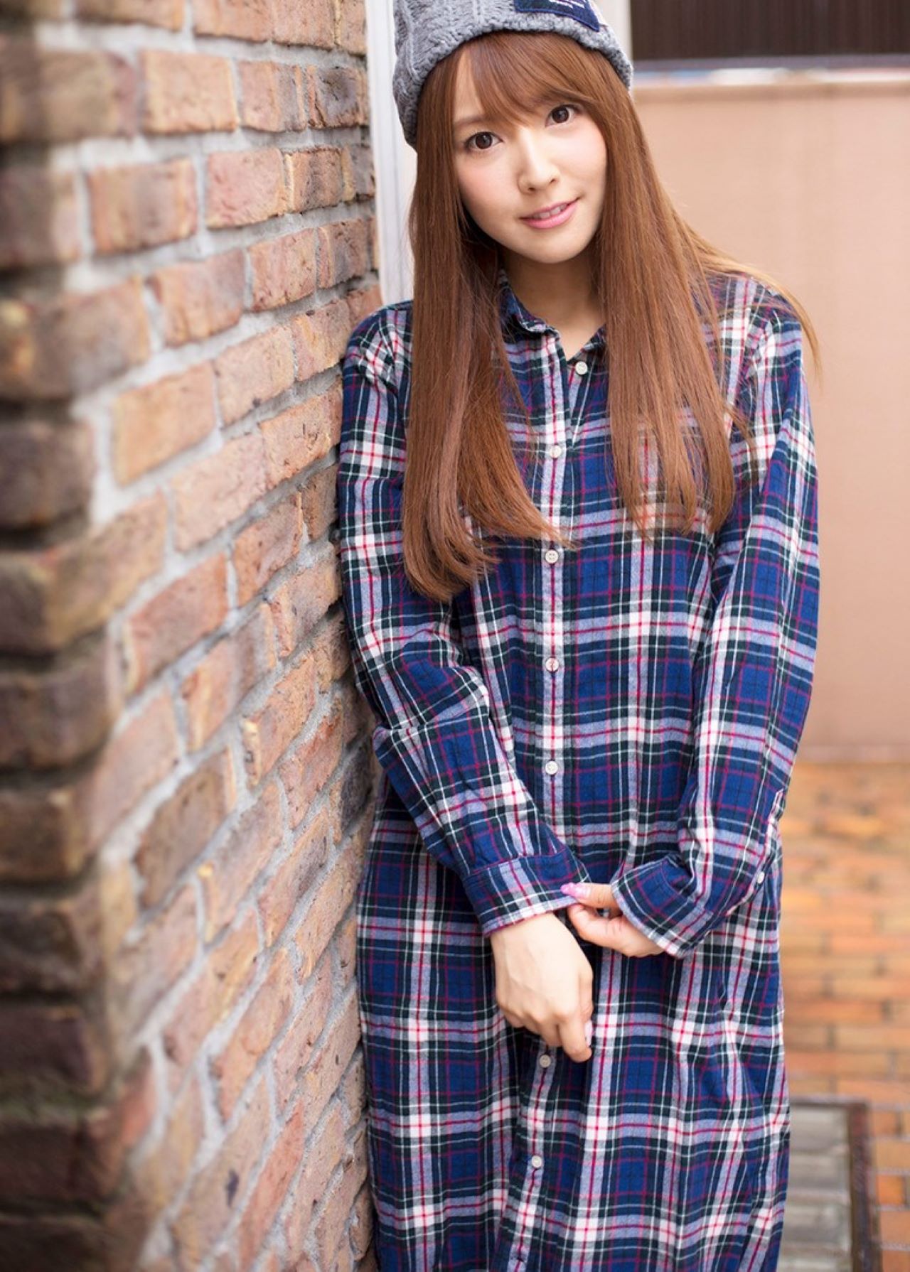 天使萌海外名称识别与coser 天使萌格纹服装街景照片