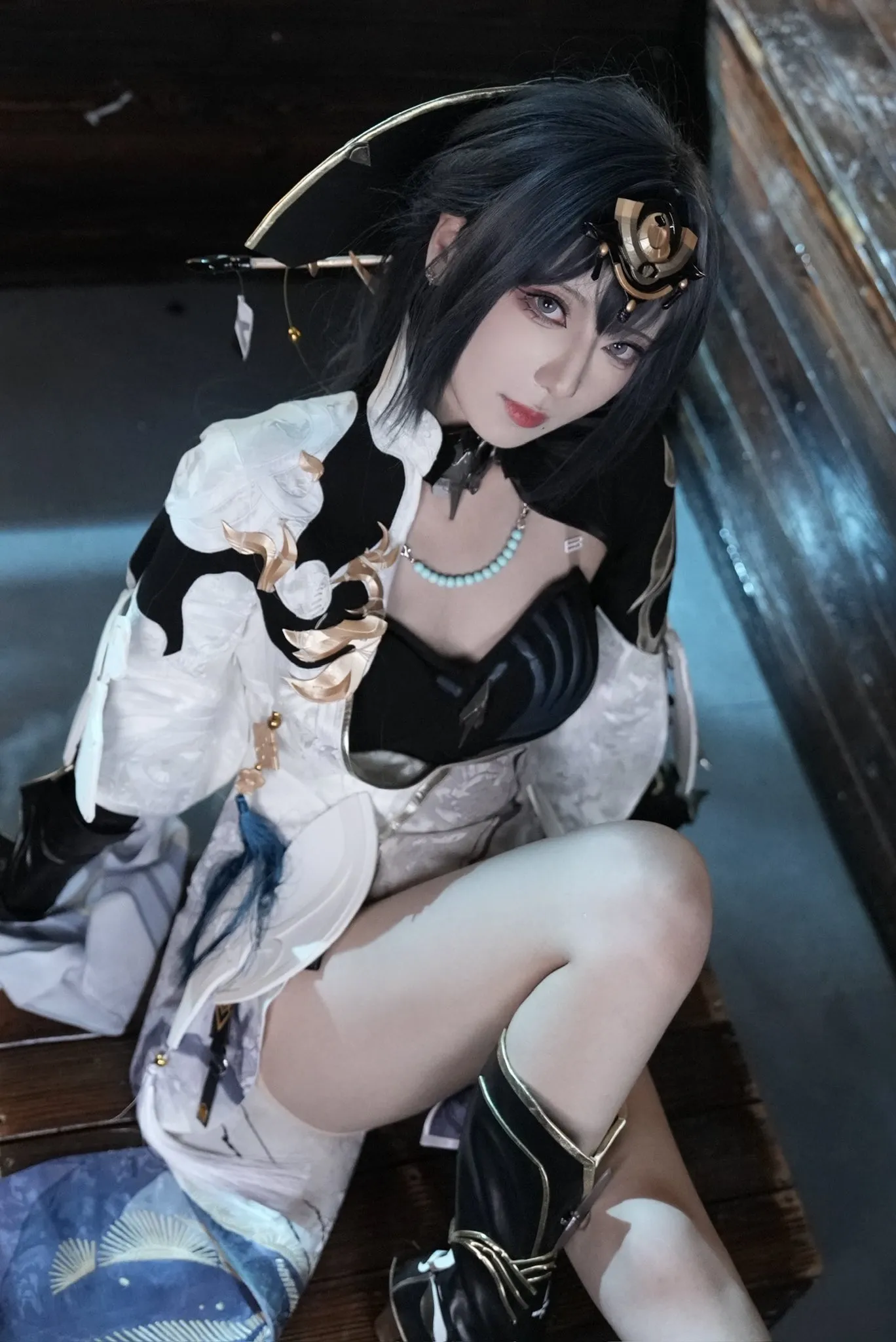 弥音音海外Coser名称识别与COS作品整理 弥音音黑白配色角色服装造型公开作品图