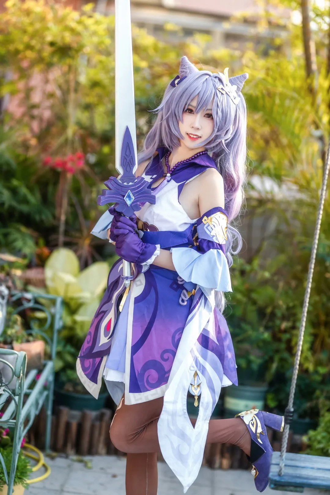 流年不停海外Coser 流年不停紫白服装角色扮演造型图