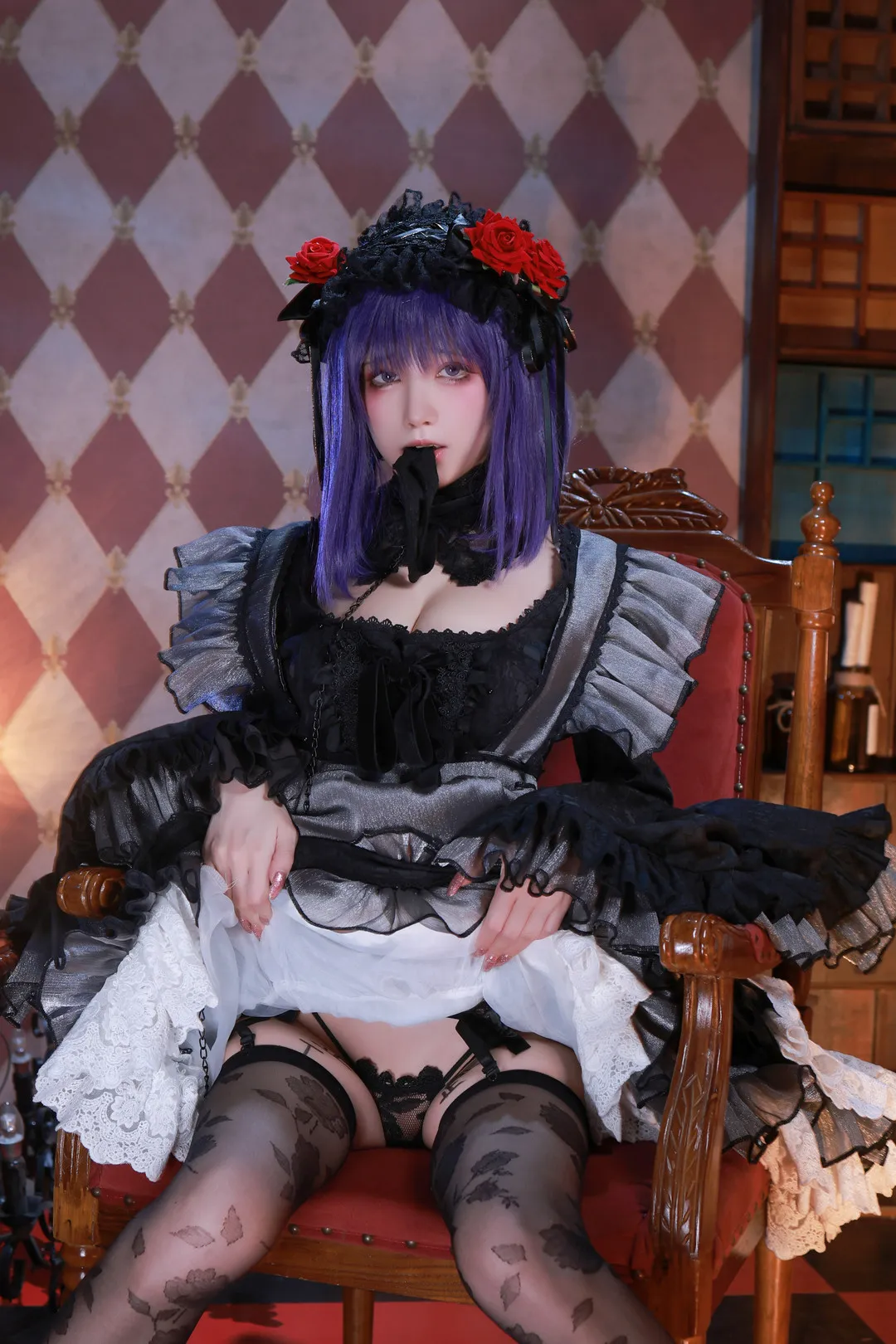 水淼Aqua cosplay 海外名称与作品 水淼Aqua暗色服装角色造型照片